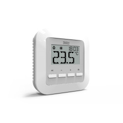 Przewodowy regulator pokojowy dwustanowy do ogrzewania podłogowego biały termostat LCD